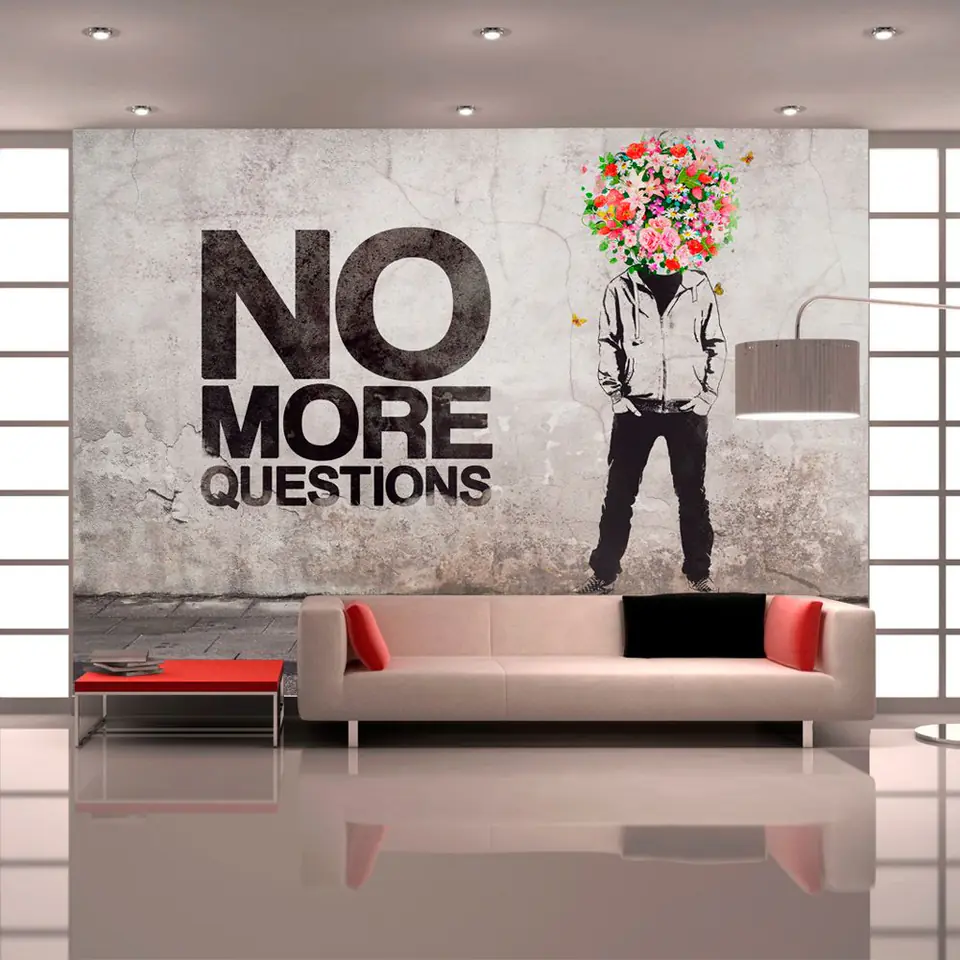 ⁨Wall mural - No more questions (size 400x280)⁩ at Wasserman.eu