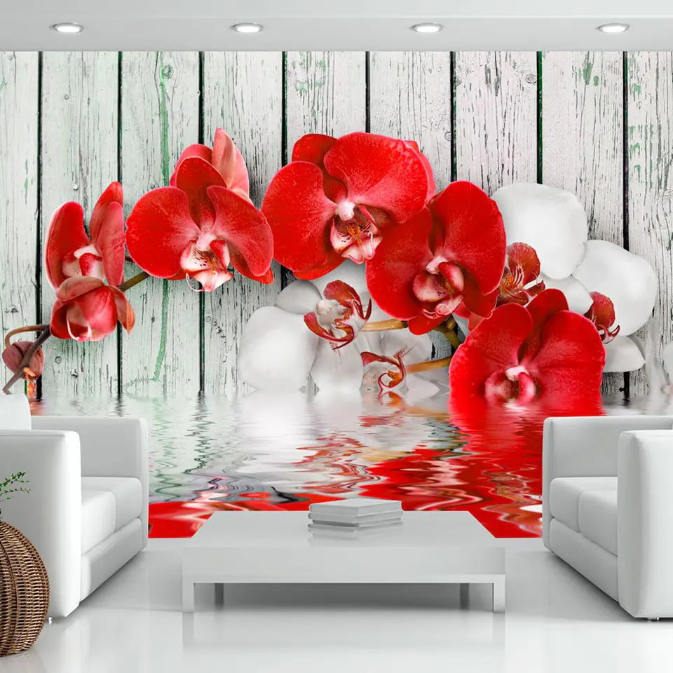 ⁨Wall mural - Ruby orchid (size 150x105)⁩ at Wasserman.eu