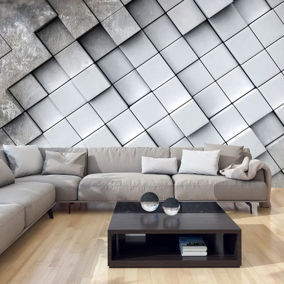 Wall mural - Gray 3D background (size 350x245) at Wasserman.eu