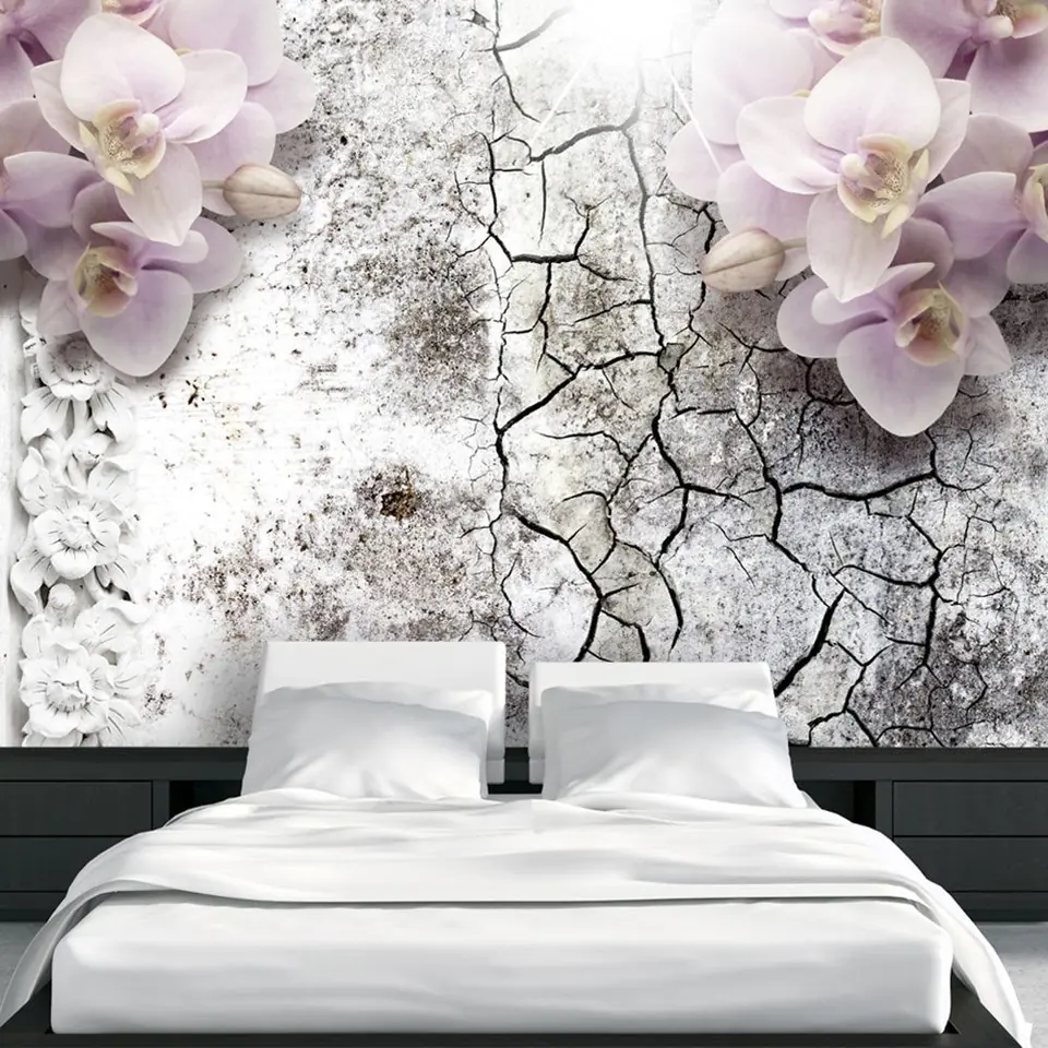 ⁨Wall mural - Crimson orchids (size 100x70)⁩ at Wasserman.eu