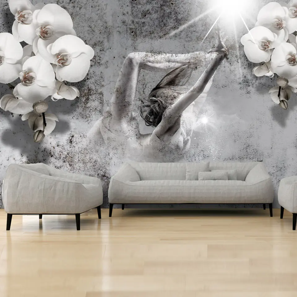 ⁨Fototapeta - Układ z orchideą (rozmiar 350x245, wykończenie Standard)⁩ w sklepie Wasserman.eu