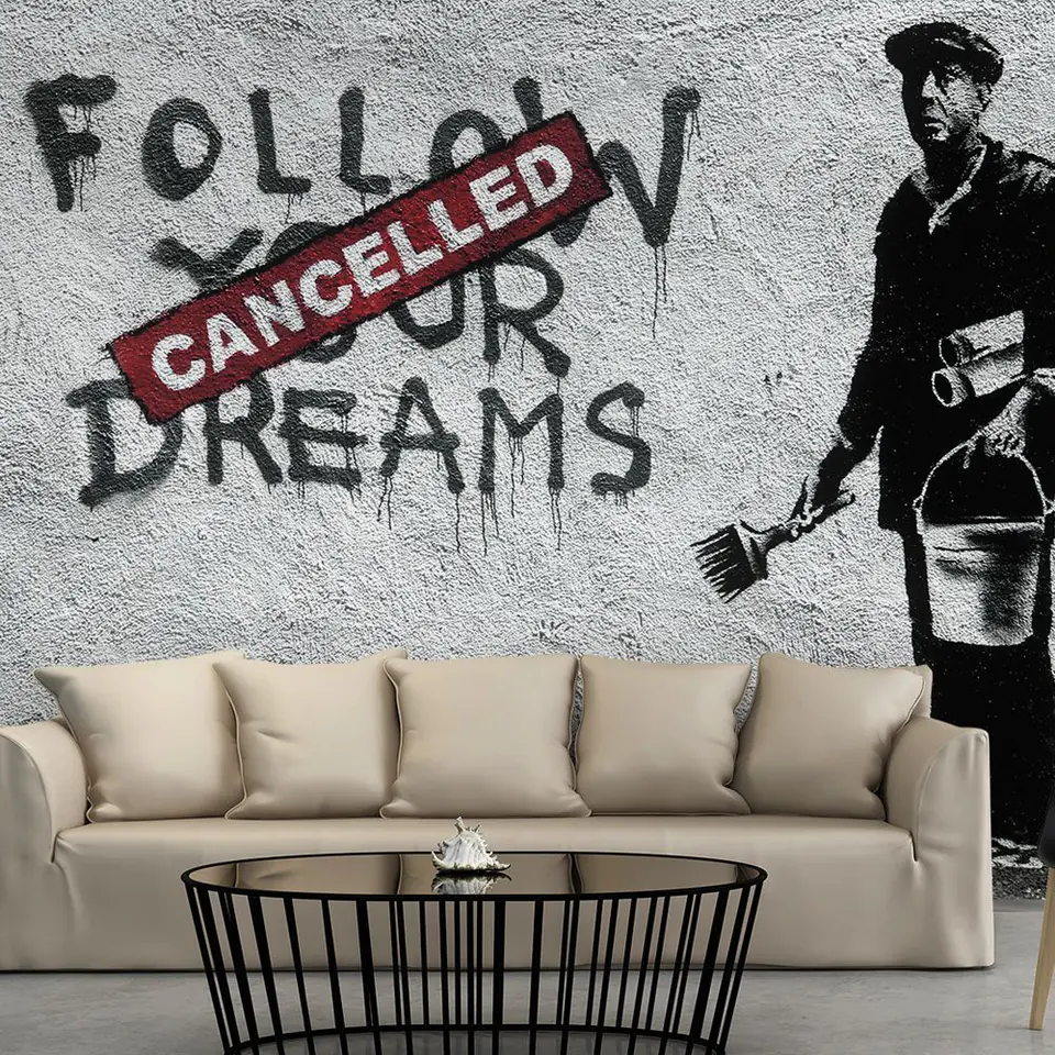 ⁨Fototapeta - Dreams Cancelled (Banksy) (rozmiar 100x70, wykończenie Standard)⁩ w sklepie Wasserman.eu