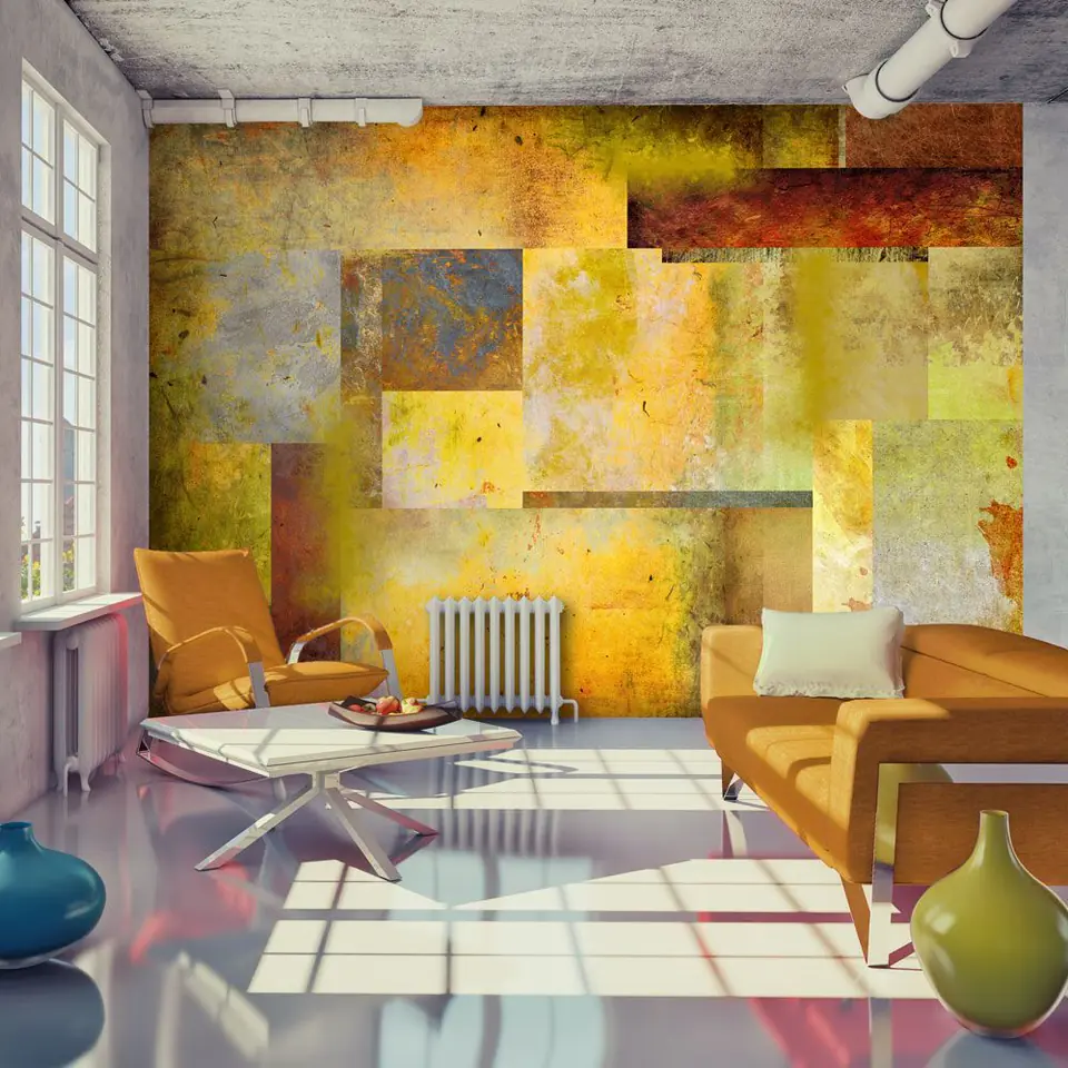 ⁨Wall mural - Orange shade of expression (size 350x245)⁩ at Wasserman.eu