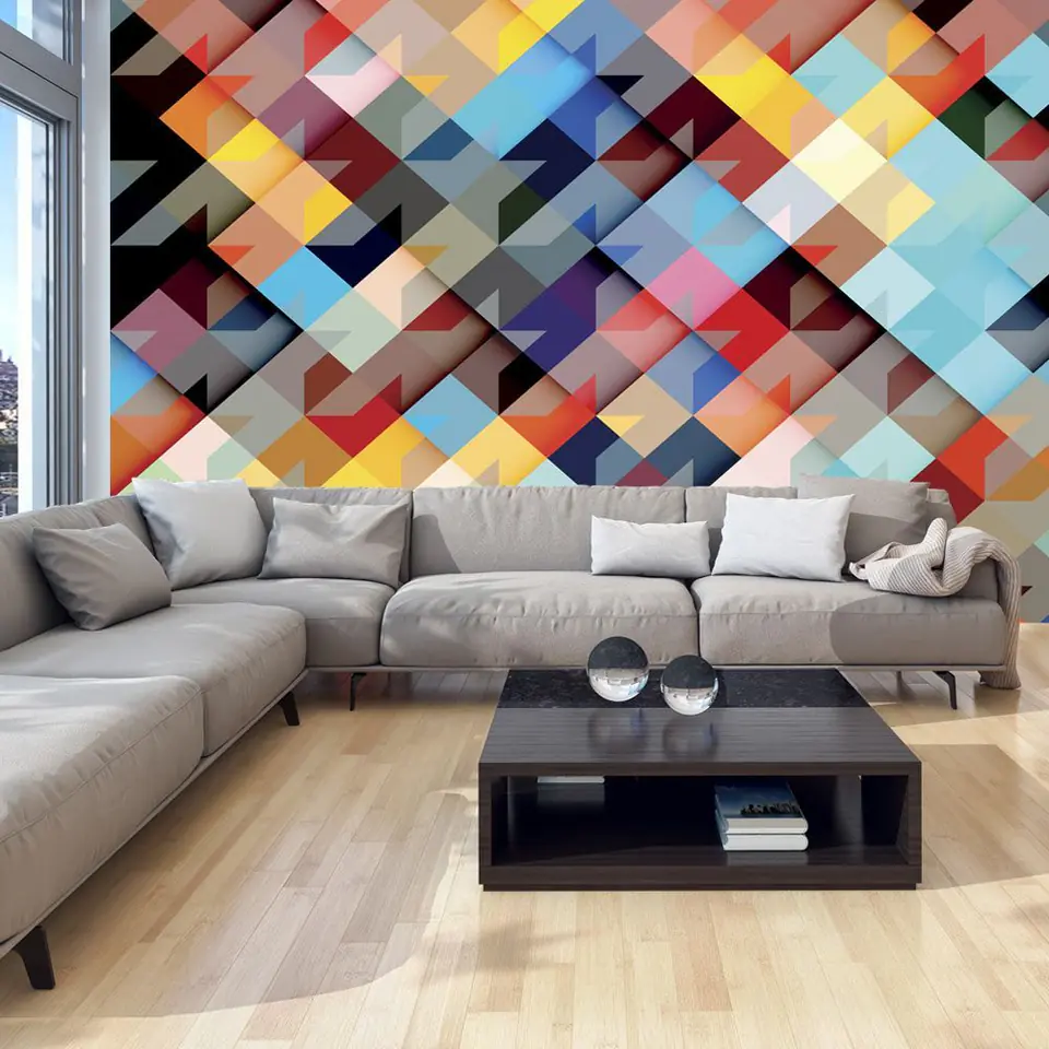 ⁨Fototapeta - Kolorowy patchwork (rozmiar 250x175, wykończenie Premium)⁩ w sklepie Wasserman.eu