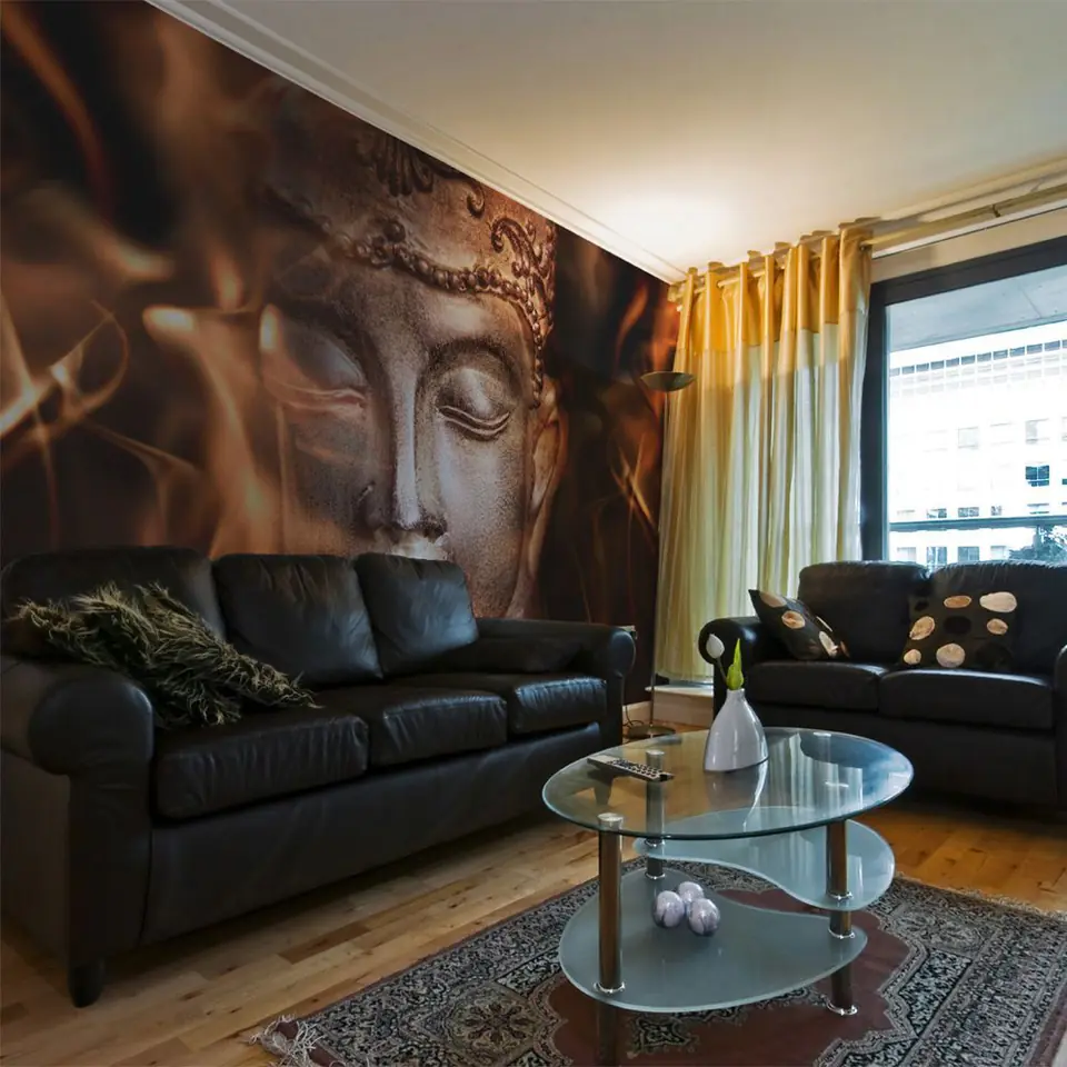 Wall mural - Buddha. Fire of meditation. (size 450x270) at Wasserman.eu