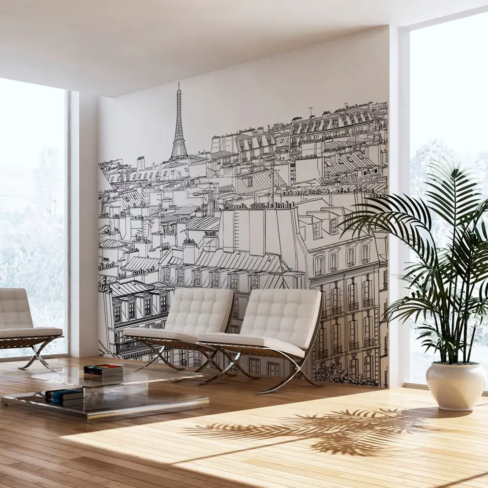 ⁨Wall mural - Sketchbook of a Parisian (size 450x270)⁩ at Wasserman.eu