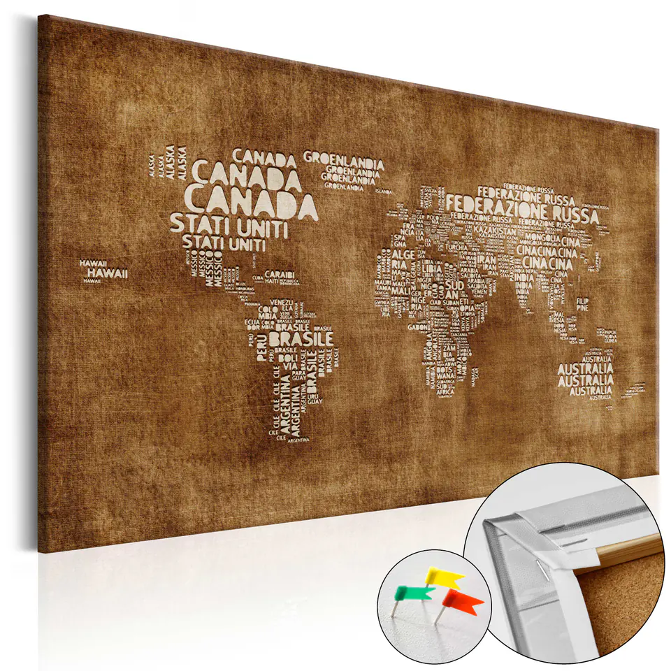⁨Image on the cork - The missing map [IT cork map] (size 60x40)⁩ at Wasserman.eu