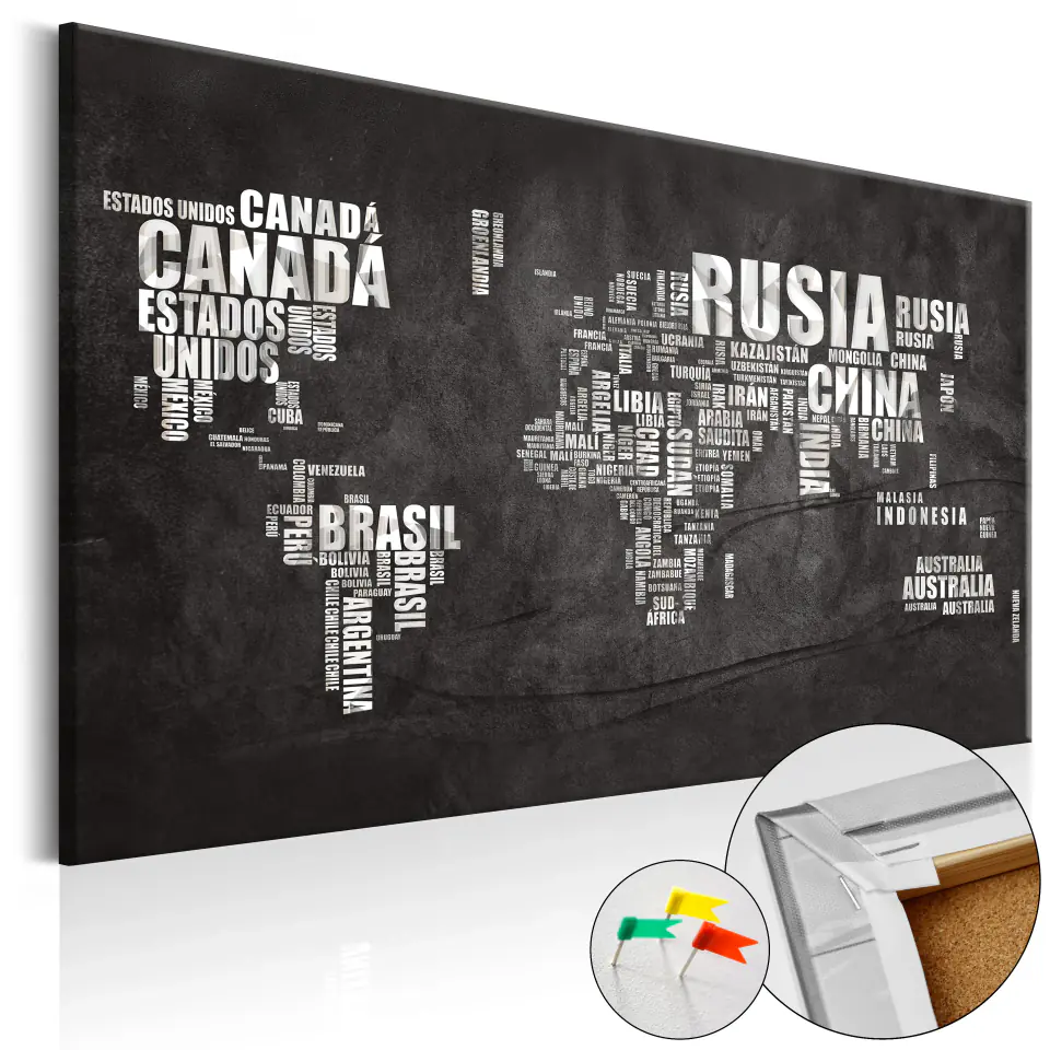 ⁨Painting on a cork - Spanish geography [Cork map ES] (size 60x40)⁩ at Wasserman.eu