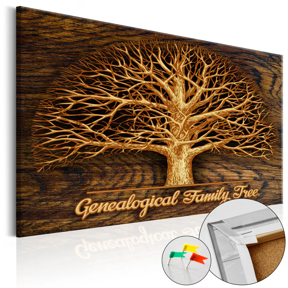 ⁨Painting on a cork - Family tree [Cork board] (size 90x60)⁩ at Wasserman.eu