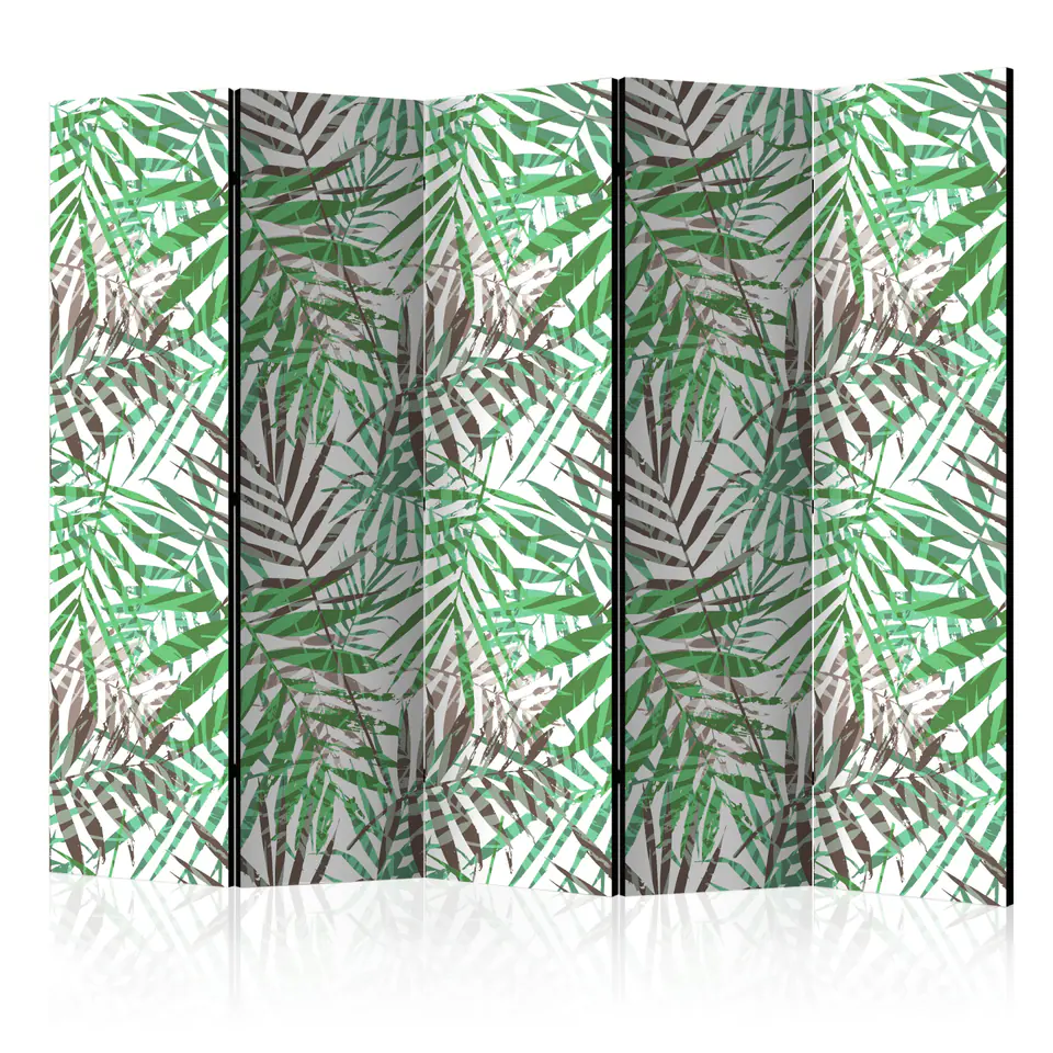 ⁨5-piece screen - Wild leaves II [Room Dividers] (size 225x172)⁩ at Wasserman.eu
