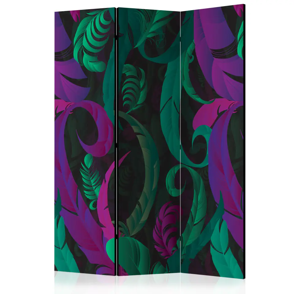 ⁨Screen 3-piece - Dance of feathers [Room Dividers] (size 135x172)⁩ at Wasserman.eu