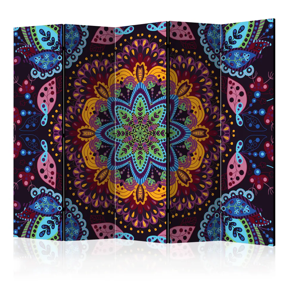 ⁨5-piece screen - Colorful kalejdeskop II [Room Dividers] (size 225x172)⁩ at Wasserman.eu