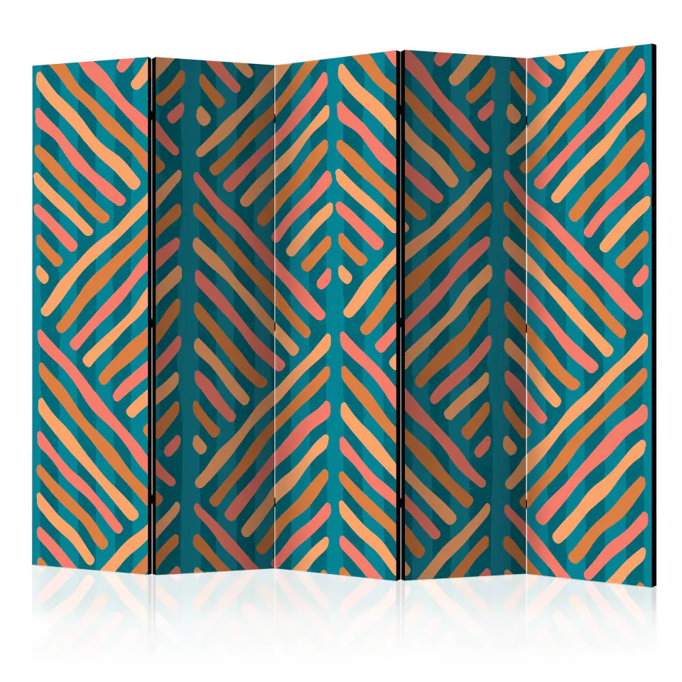 ⁨5-piece screen - Ethnic composition II [Room Dividers] (size 225x172)⁩ at Wasserman.eu