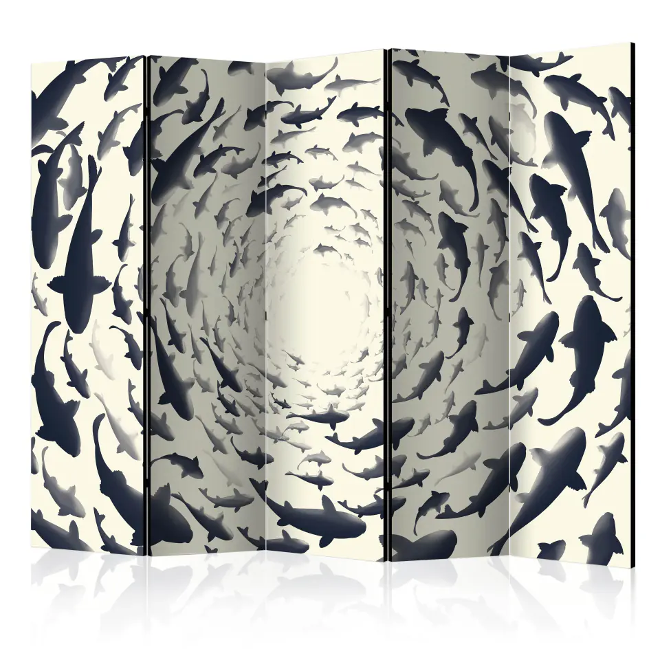 ⁨5-piece screen - Fish swirling II [Room Dividers] (size 225x172)⁩ at Wasserman.eu