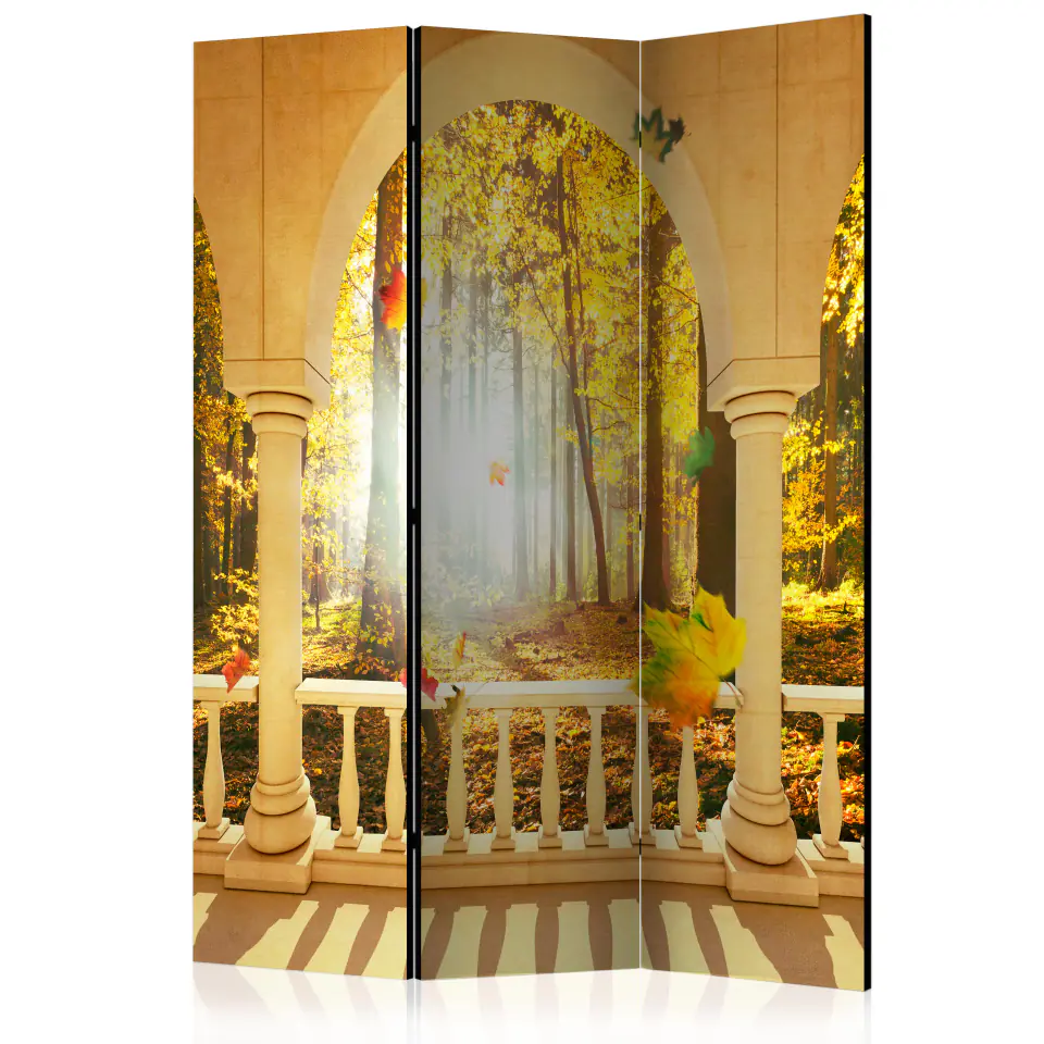 ⁨Parawan - Sen o jesiennym lesie [Room Dividers] (rozmiar 135x172, wykończenie Dwustronny)⁩ w sklepie Wasserman.eu