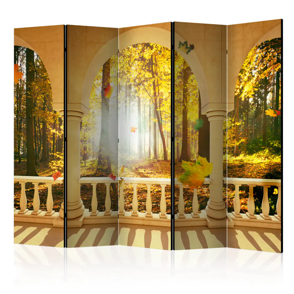 ⁨Parawan - Sen o jesiennym lesie II [Room Dividers] (rozmiar 225x172, wykończenie Akustyczny)⁩ w sklepie Wasserman.eu