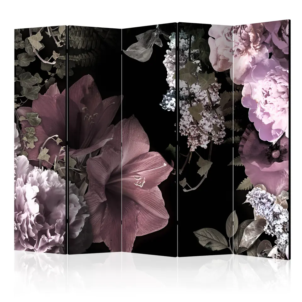 ⁨5-piece screen - Flowers from the past II [Room Dividers] (size 225x172)⁩ at Wasserman.eu