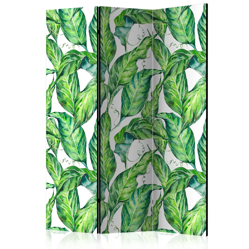 ⁨3-piece screen - Long leaves [Room Dividers] (size 135x172)⁩ at Wasserman.eu