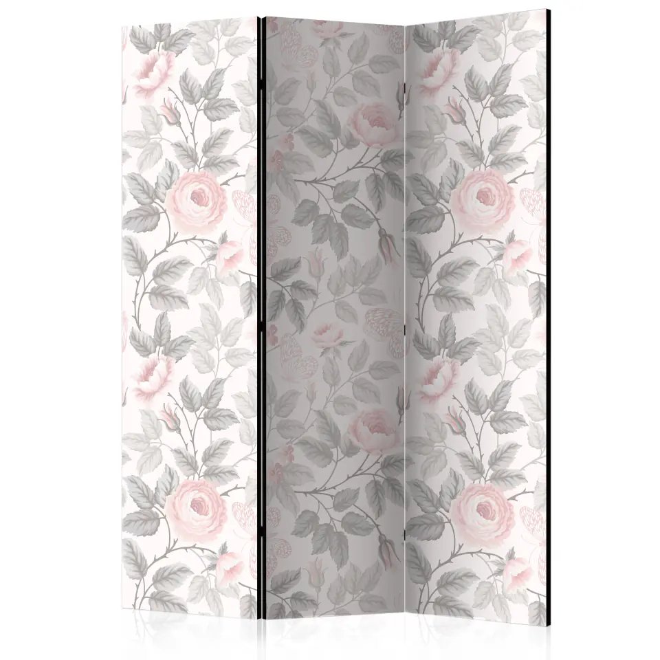 ⁨3-piece screen - Watercolor roses [Room Dividers] (size 135x172)⁩ at Wasserman.eu