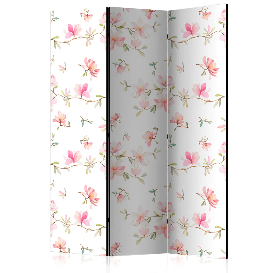 ⁨Screen 3-piece - Fresh magnolias [Room Dividers] (size 135x172)⁩ at Wasserman.eu