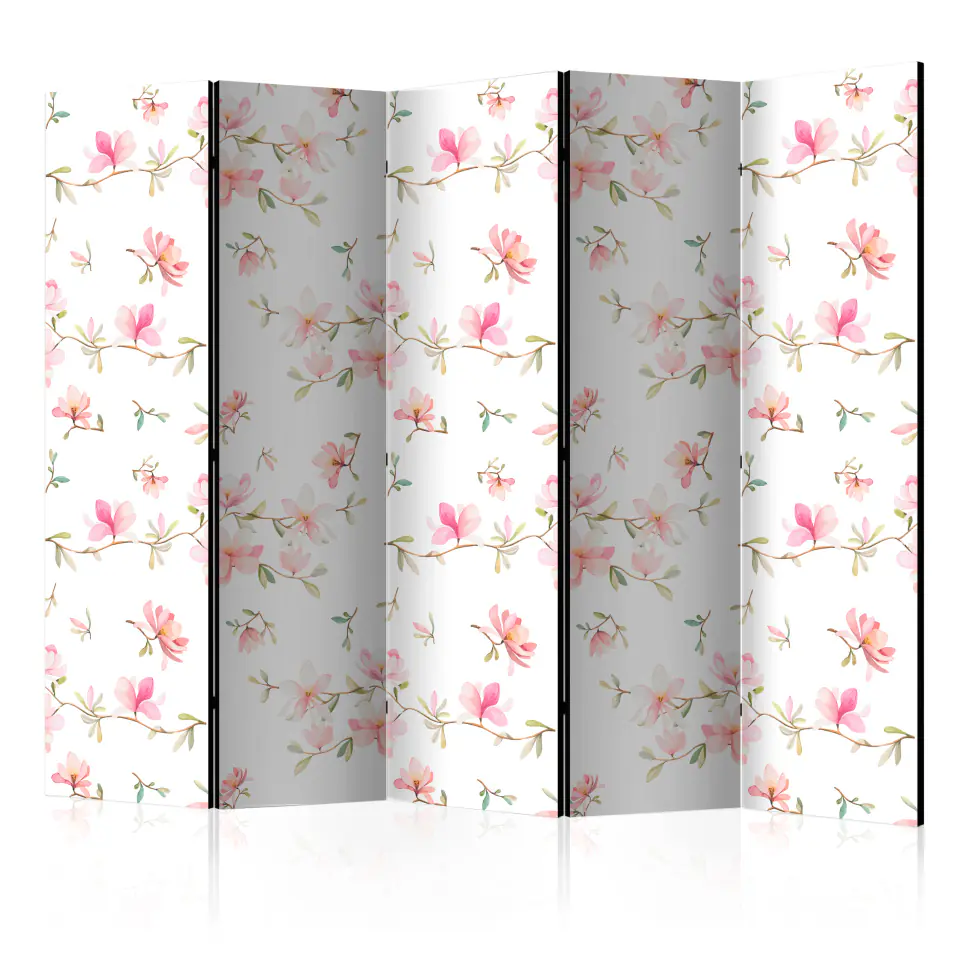 ⁨Parawan - Świeże magnolie II [Room Dividers] (rozmiar 225x172, wykończenie Dwustronny)⁩ w sklepie Wasserman.eu