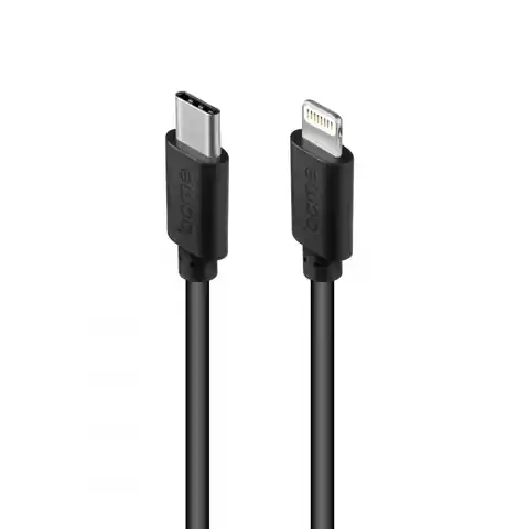 ⁨Kabel CB1061 Lightning (M)- USB-C(M), PD20W, 1m, czarny⁩ w sklepie Wasserman.eu