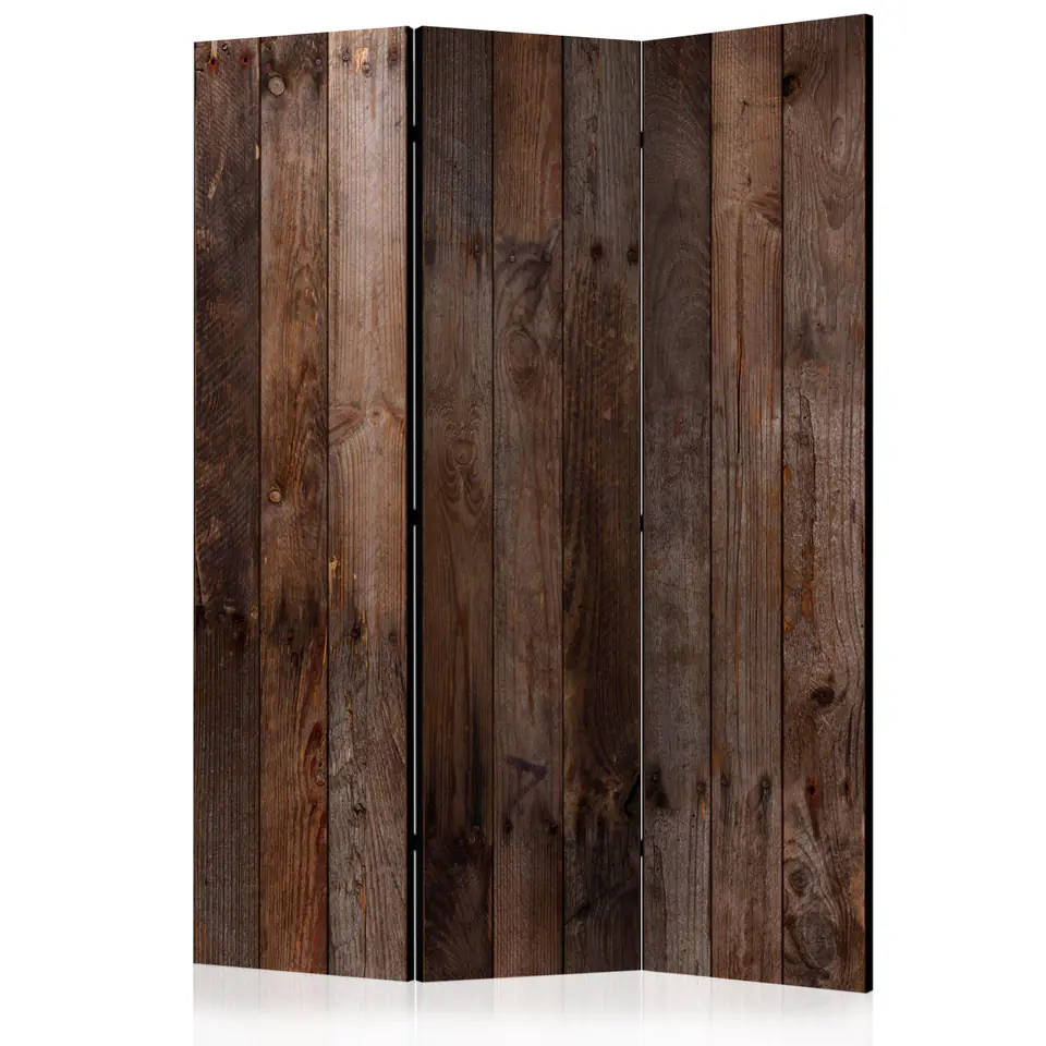 ⁨3-piece screen - Wooden hut [Room Dividers] (size 135x172)⁩ at Wasserman.eu