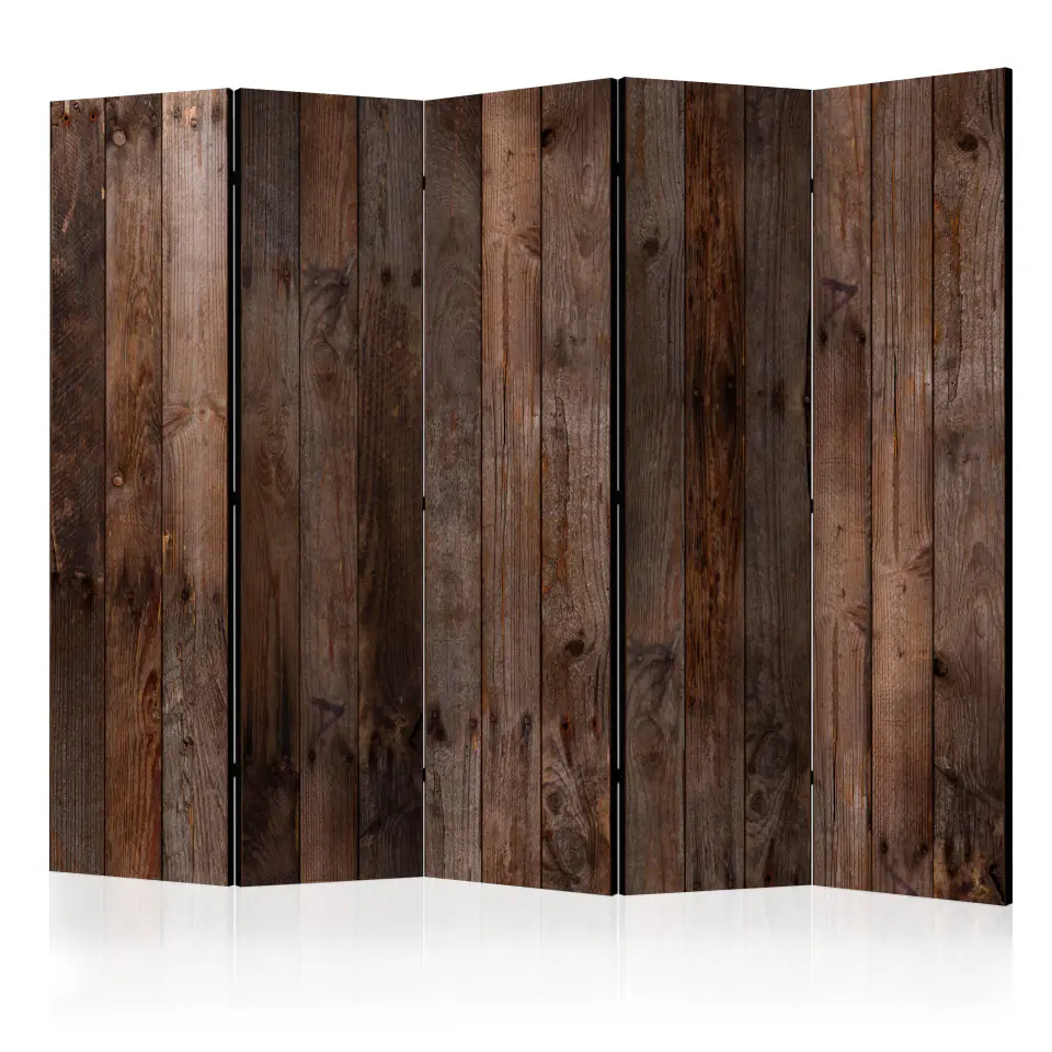 ⁨5-piece screen - Wooden hut II [Room Dividers] (size 225x172)⁩ at Wasserman.eu