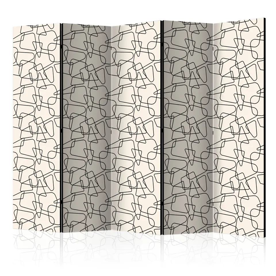 ⁨5-piece screen - Rounded geometry II [Room Dividers] (size 225x172)⁩ at Wasserman.eu