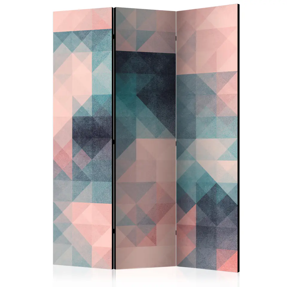 ⁨3-piece screen - Pixels (green-pink) [Room Dividers] (size 135x172)⁩ at Wasserman.eu