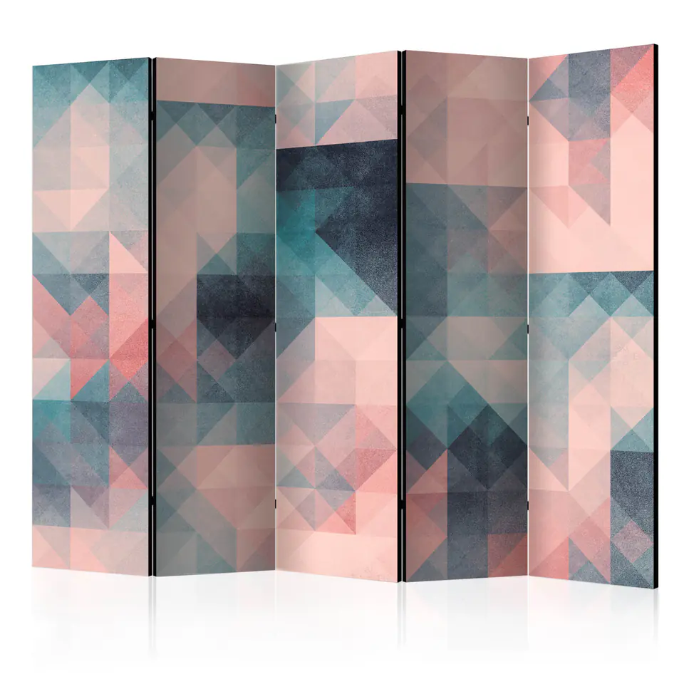 ⁨5-piece screen - Pixels (green-pink) II [Room Dividers] (size 225x172)⁩ at Wasserman.eu