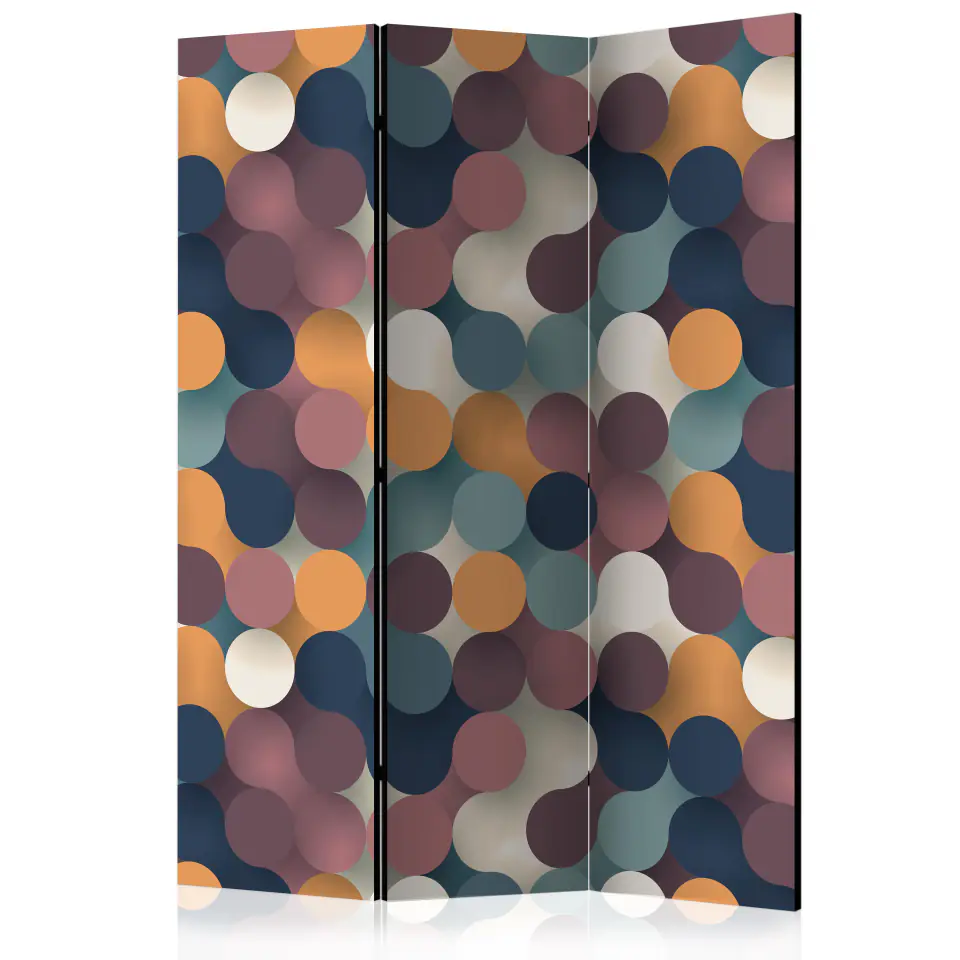 ⁨3-piece screen - Colored particles [Room Dividers] (size 135x172)⁩ at Wasserman.eu