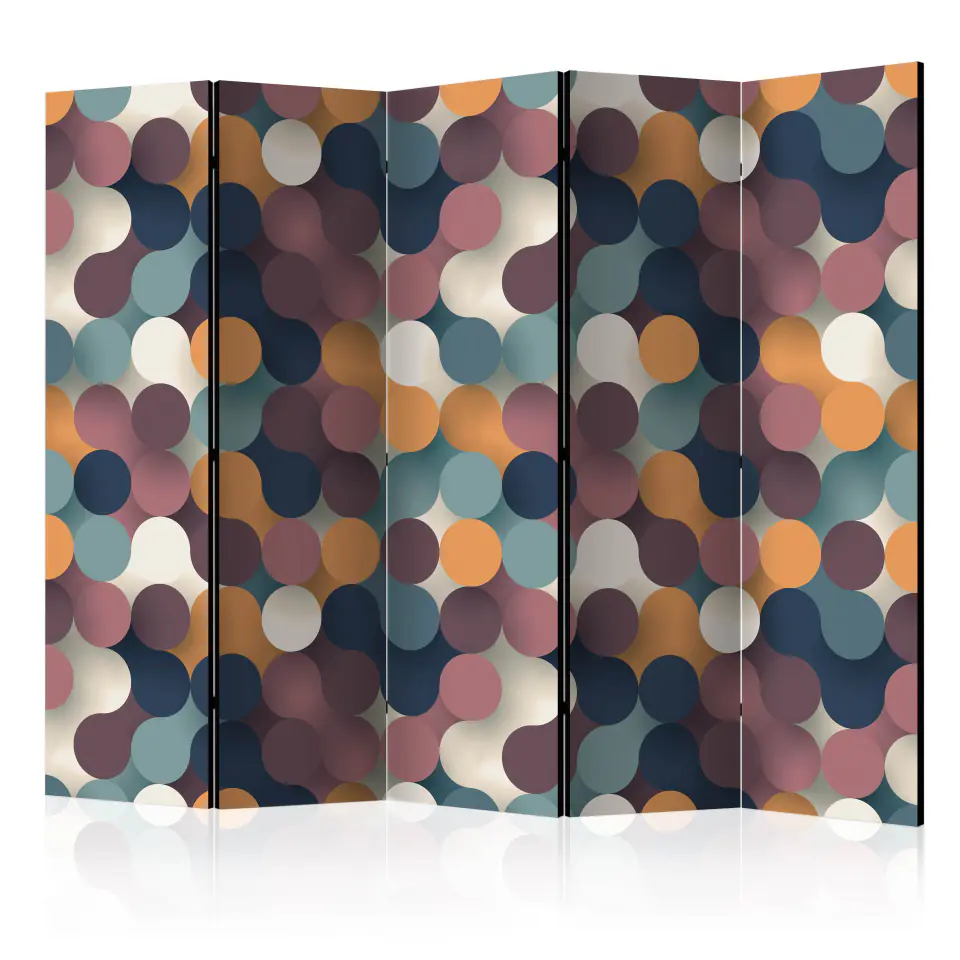 ⁨5-piece screen - Colored particles II [Room Dividers] (size 225x172)⁩ at Wasserman.eu