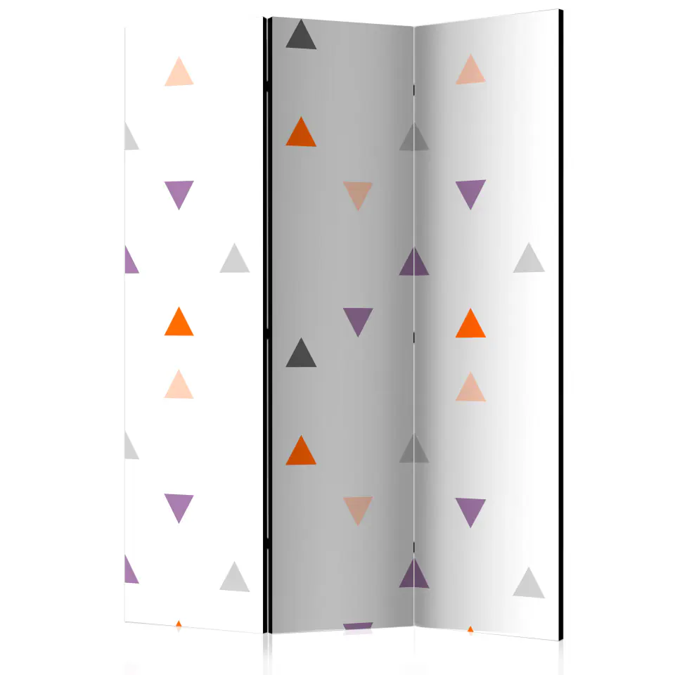 ⁨3-piece screen - Rain of triangles [Room Dividers] (size 135x172)⁩ at Wasserman.eu