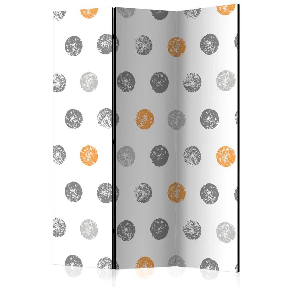 ⁨3-piece screen - Round stamps [Room Dividers] (size 135x172)⁩ at Wasserman.eu