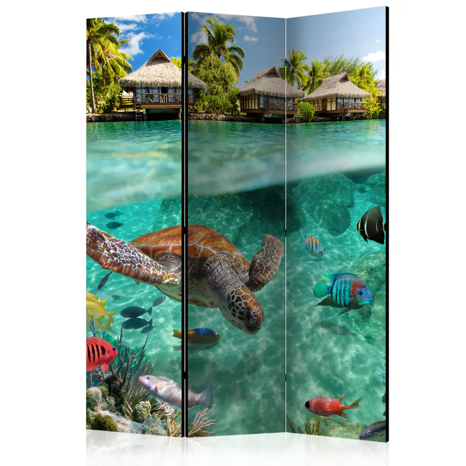 ⁨3-piece screen - Under the surface of the water [Room Dividers] (size 135x172)⁩ at Wasserman.eu