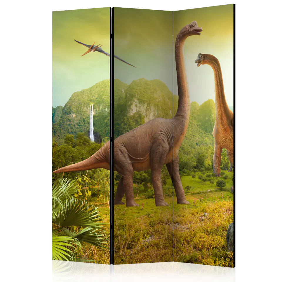 ⁨3-piece screen - Dinosaurs [Room Dividers] (size 135x172)⁩ at Wasserman.eu