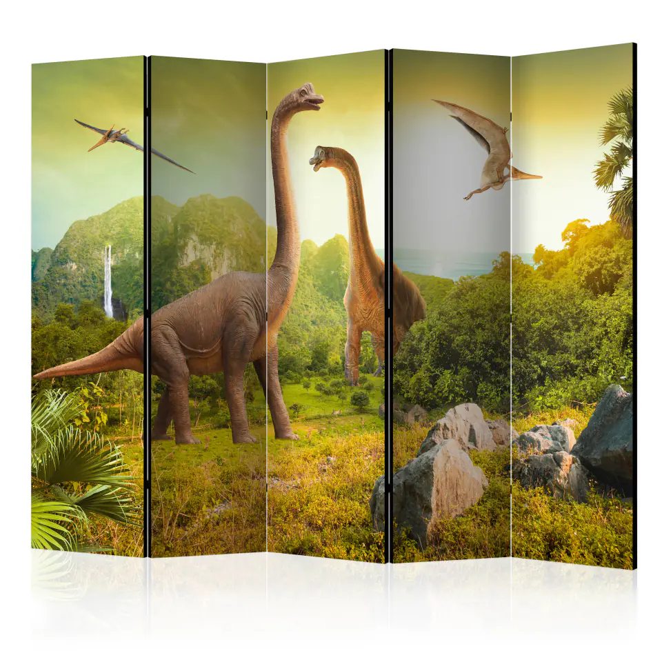 ⁨5-piece screen - Dinosaurs II [Room Dividers] (size 225x172)⁩ at Wasserman.eu
