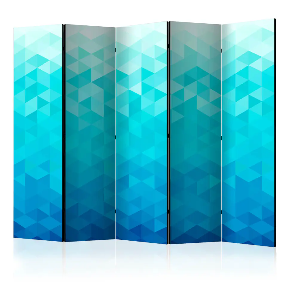 ⁨5-piece screen - Azure pixel II [Room Dividers] (size 225x172)⁩ at Wasserman.eu