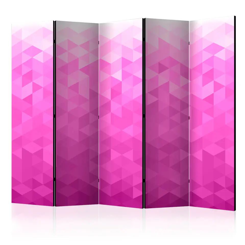⁨5-piece screen - Pink pixel II [Room Dividers] (size 225x172)⁩ at Wasserman.eu