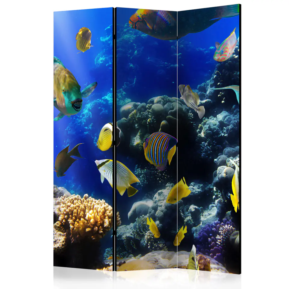 ⁨3-piece screen - Underwater adventure [Room Dividers] (size 135x172)⁩ at Wasserman.eu