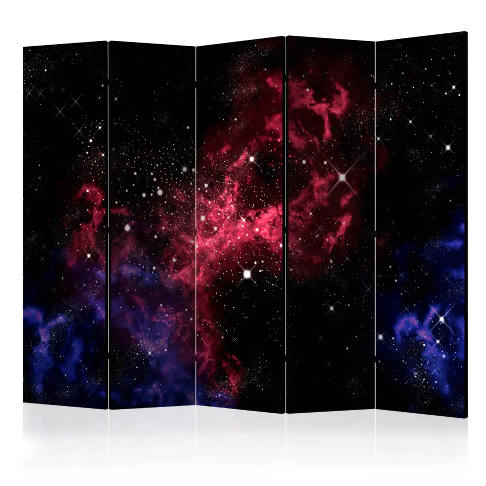 ⁨5-piece screen - cosmos - stars II [Room Dividers] (size 225x172)⁩ at Wasserman.eu