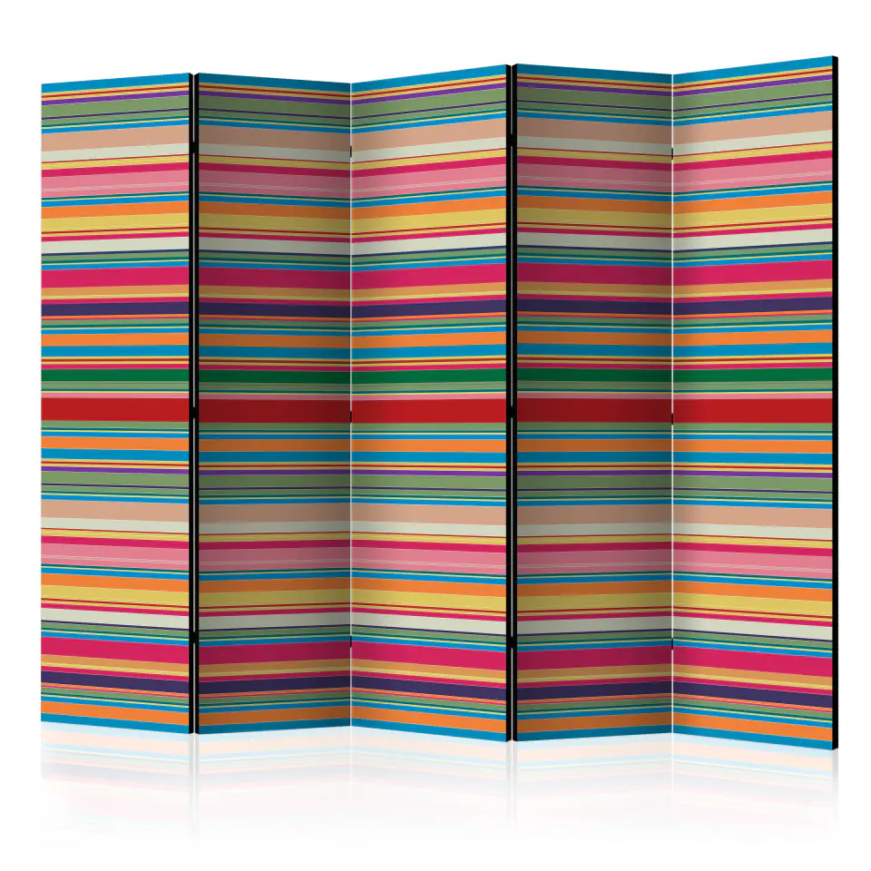 ⁨5-piece screen - Subdued stripes II [Room Dividers] (size 225x172)⁩ at Wasserman.eu