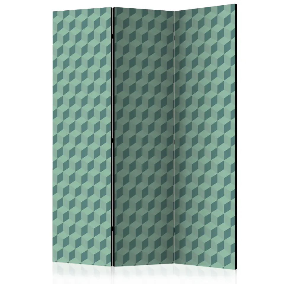 ⁨3-piece screen - Monochrome cubes [Room Dividers] (size 135x172)⁩ at Wasserman.eu