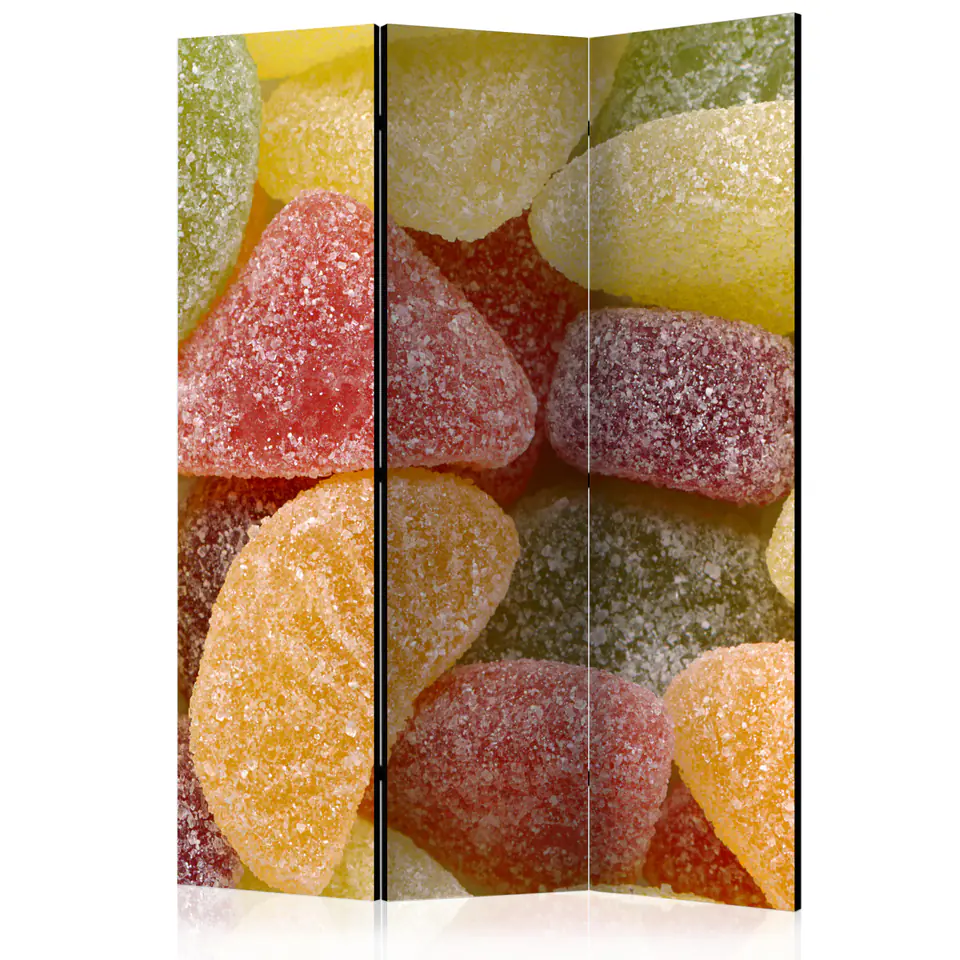 ⁨Screen 3-piece - Tasty jellies [Room Dividers] (size 135x172)⁩ at Wasserman.eu