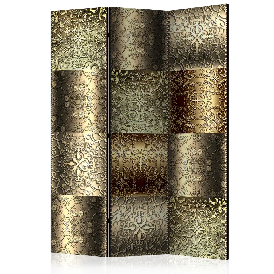 ⁨3-piece screen - Metal plates [Room Dividers] (size 135x172)⁩ at Wasserman.eu