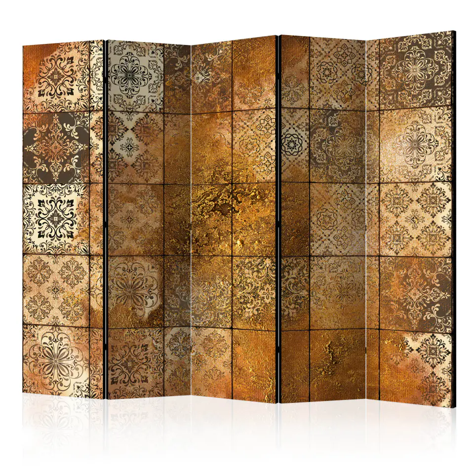 ⁨5-piece screen - Old tiles II [Room Dividers] (size 225x172)⁩ at Wasserman.eu