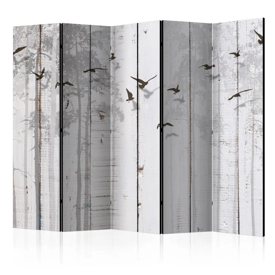 ⁨5-piece screen - Birds on boards II [Room Dividers] (size 225x172)⁩ at Wasserman.eu