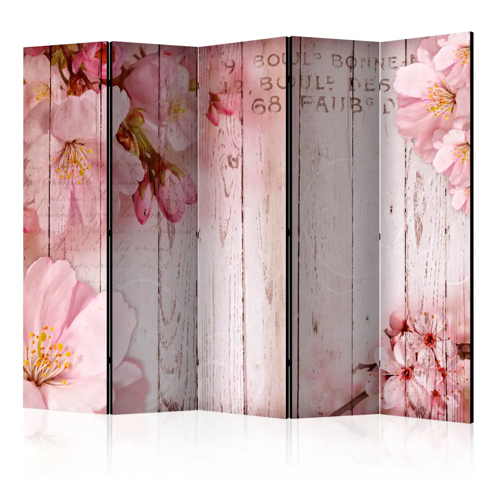 ⁨5-piece screen - Pink apple blossoms II [Room Dividers] (size 225x172)⁩ at Wasserman.eu