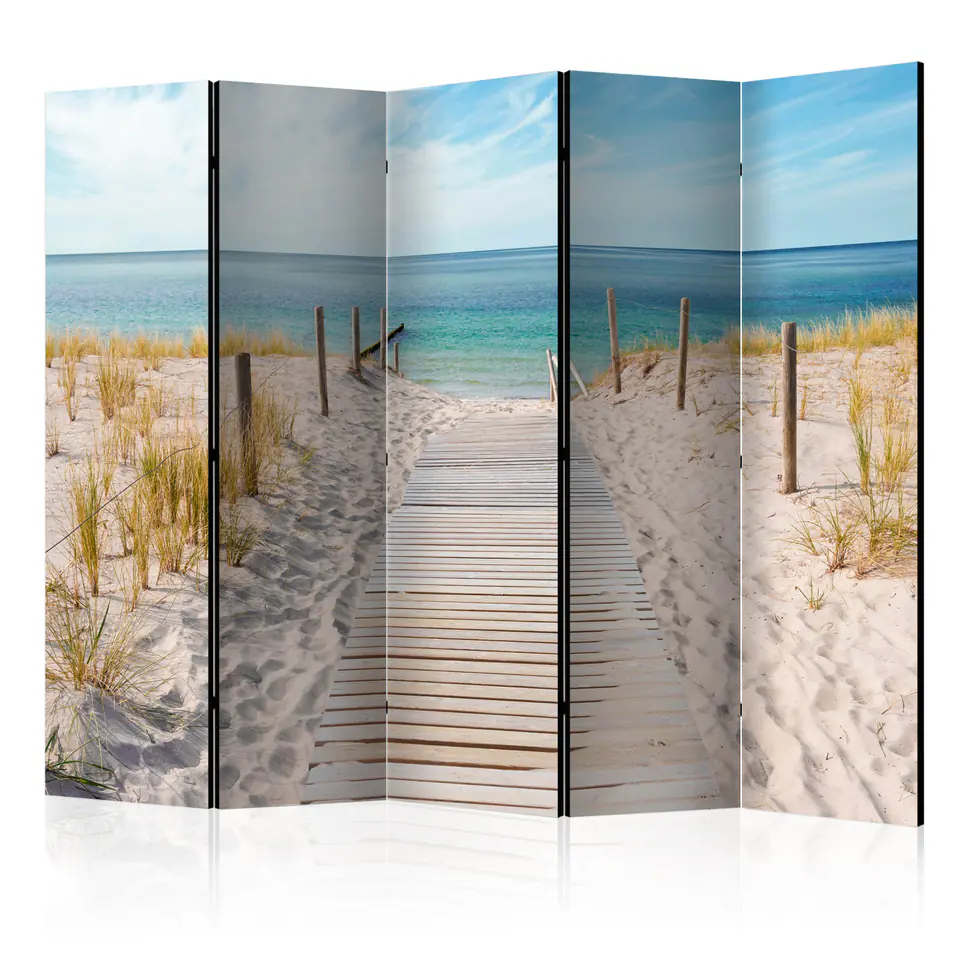 ⁨5-piece screen - Holidays by the sea II [Room Dividers] (size 225x172)⁩ at Wasserman.eu